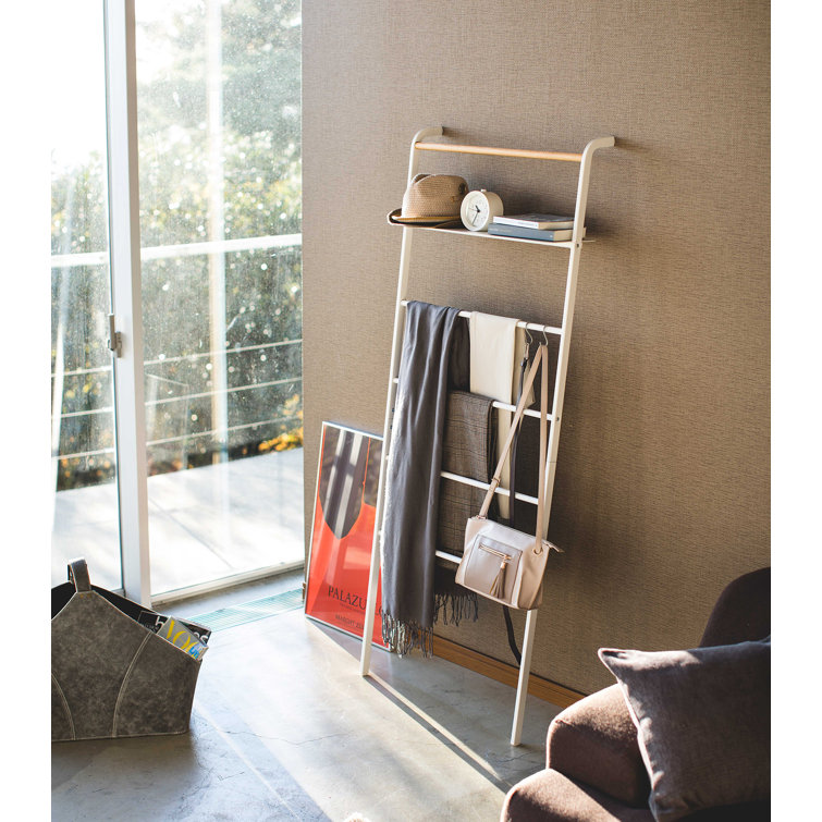 Yamazaki Home Leaning Ladder With Shelf Space Saving Steel